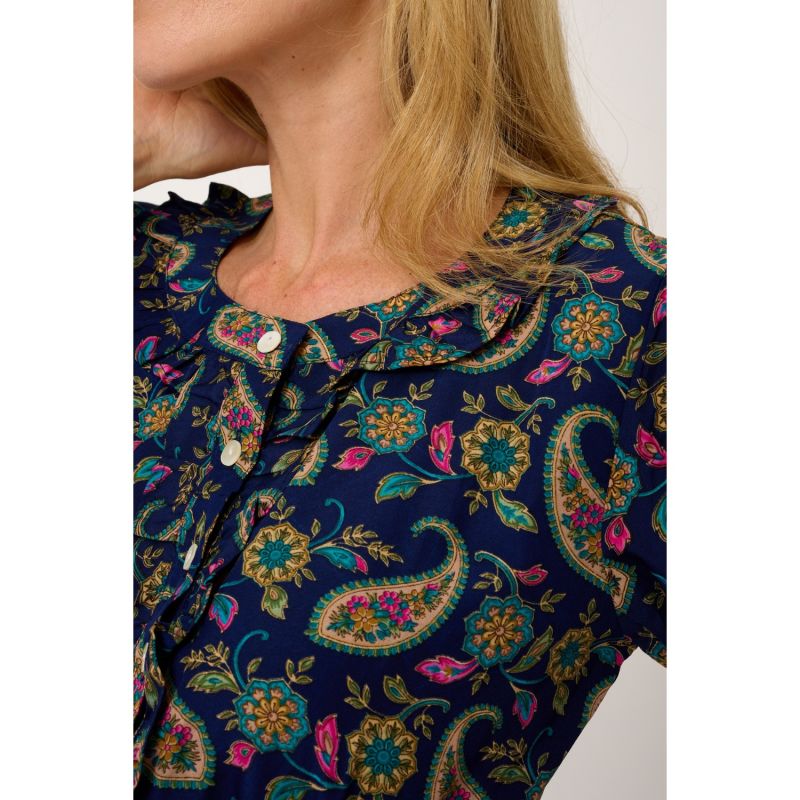 Meg Shirt In Navy Paisley image