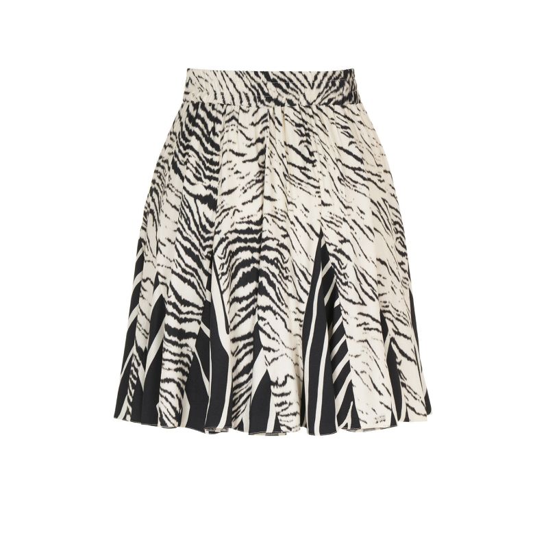 Zebra Print Flowing Skirt image