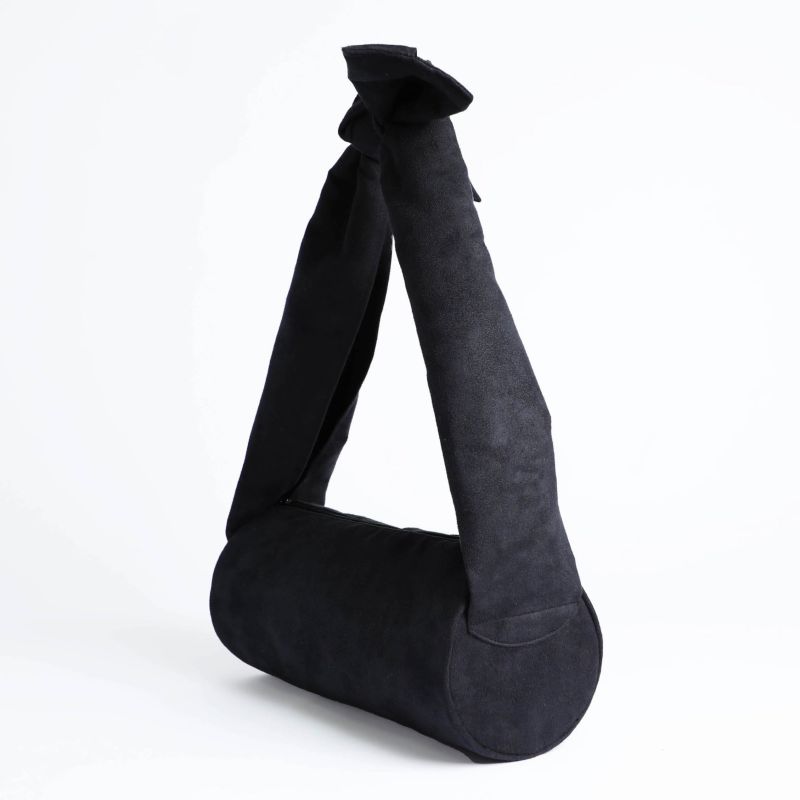 The Cal Bag In Black Faux Suede image
