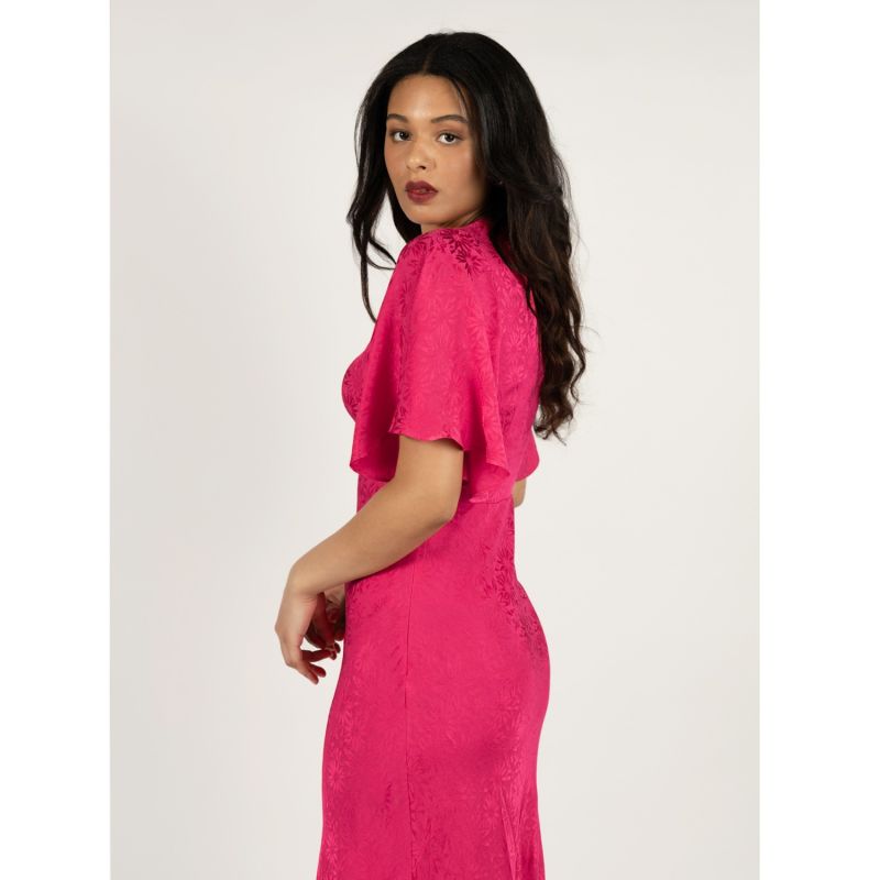 The Elouise Midi Dress In Pink Daisy image