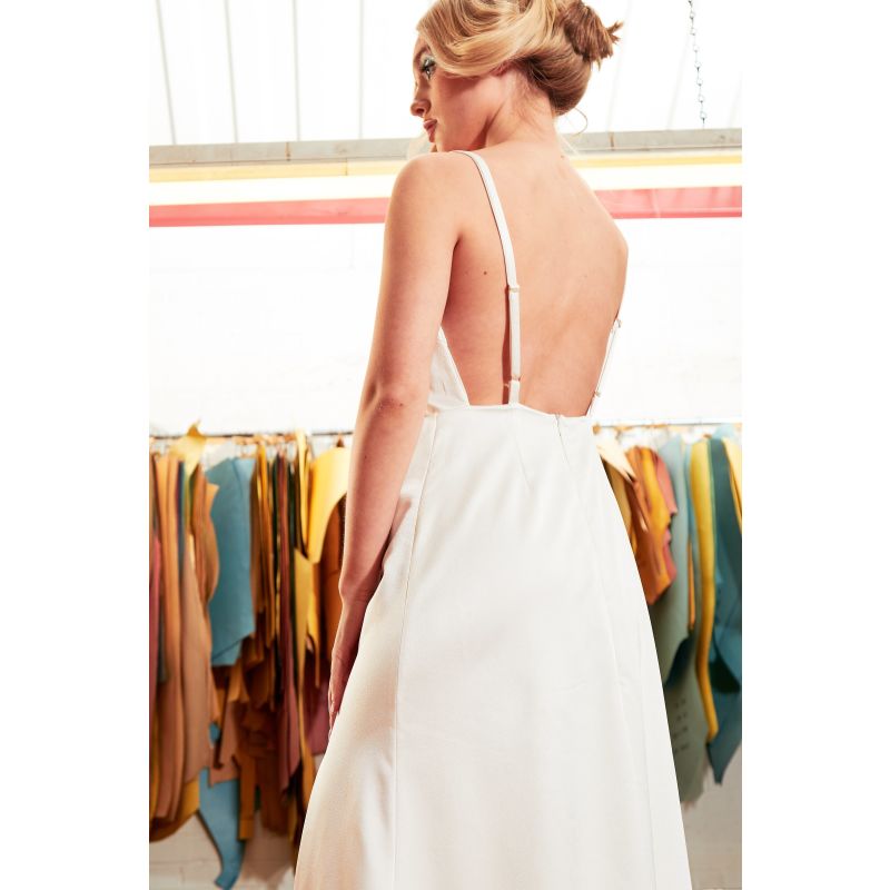 Roya White Slip Dress image