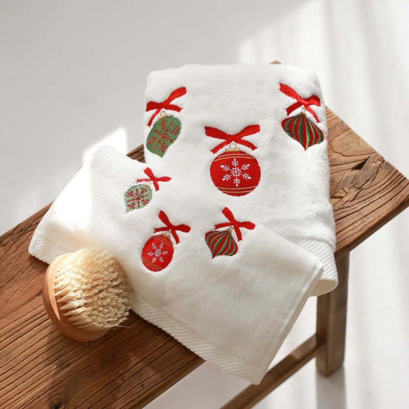 Bauble Embroidery Hand Towel image