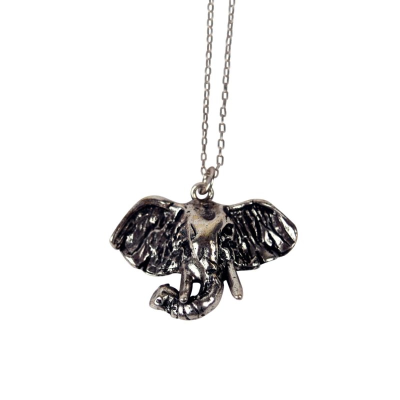 Elephant Necklace - Silver image