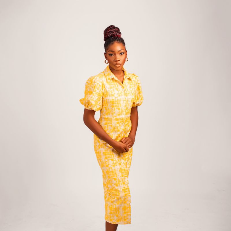 Jama Dress - Yellow & Orange image