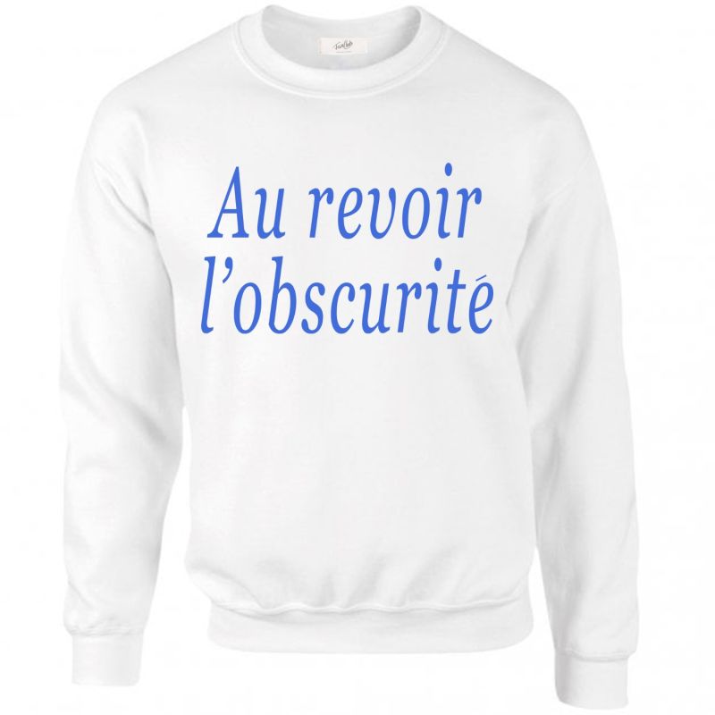 Au Revoir L'Obscuritè White Sweatshirt image