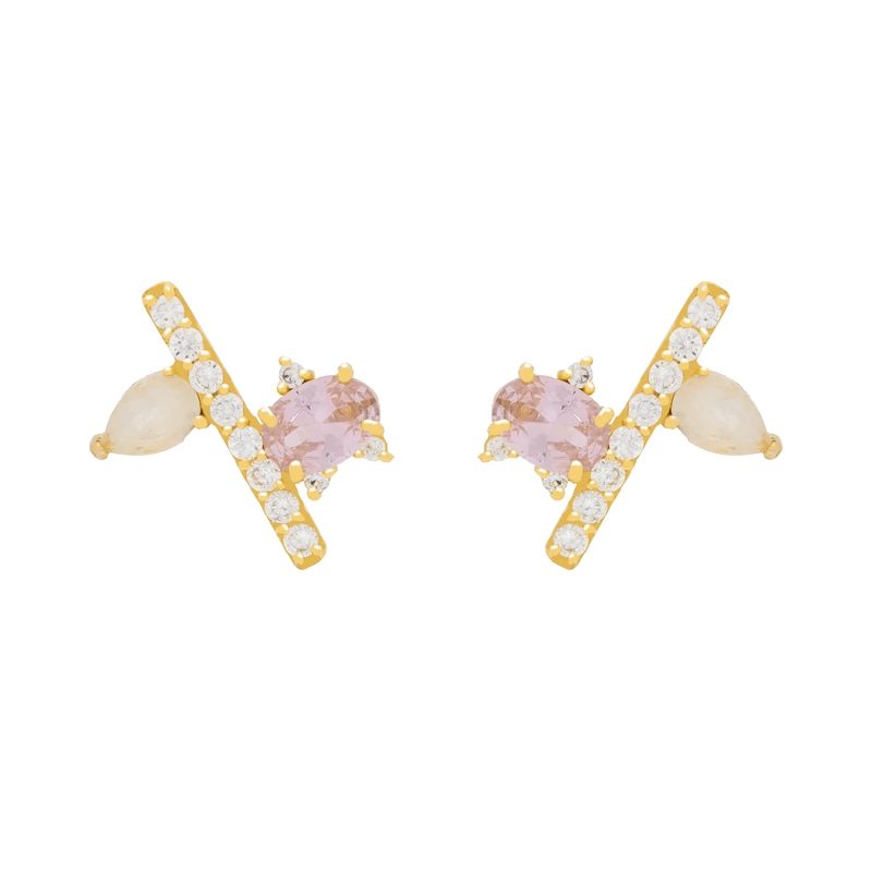 Pink Goldplated Shera Earrings image