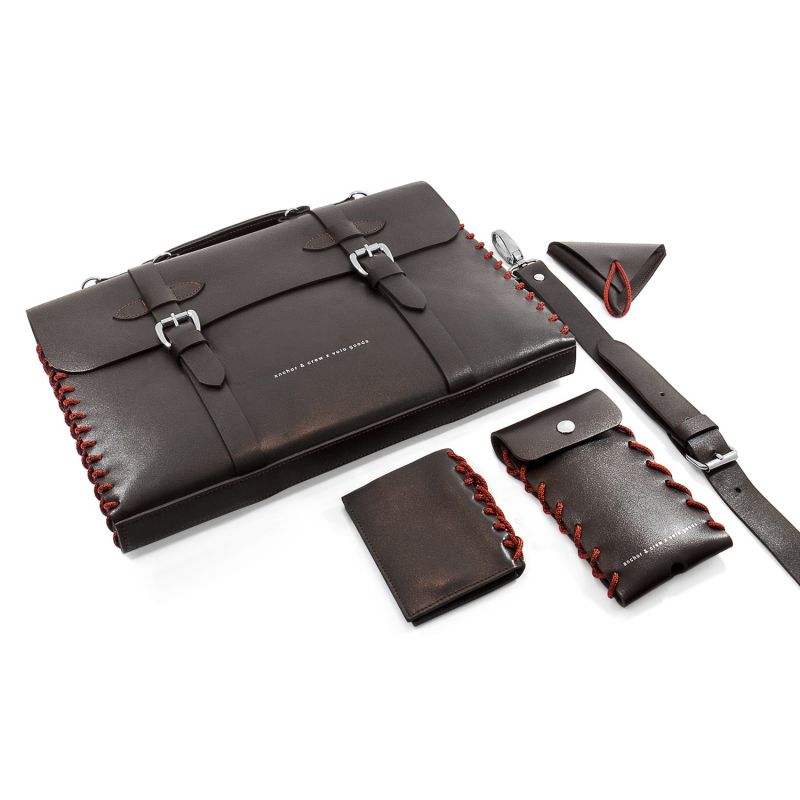 Deep Brown Felrigg Leather & Rope Wallet image