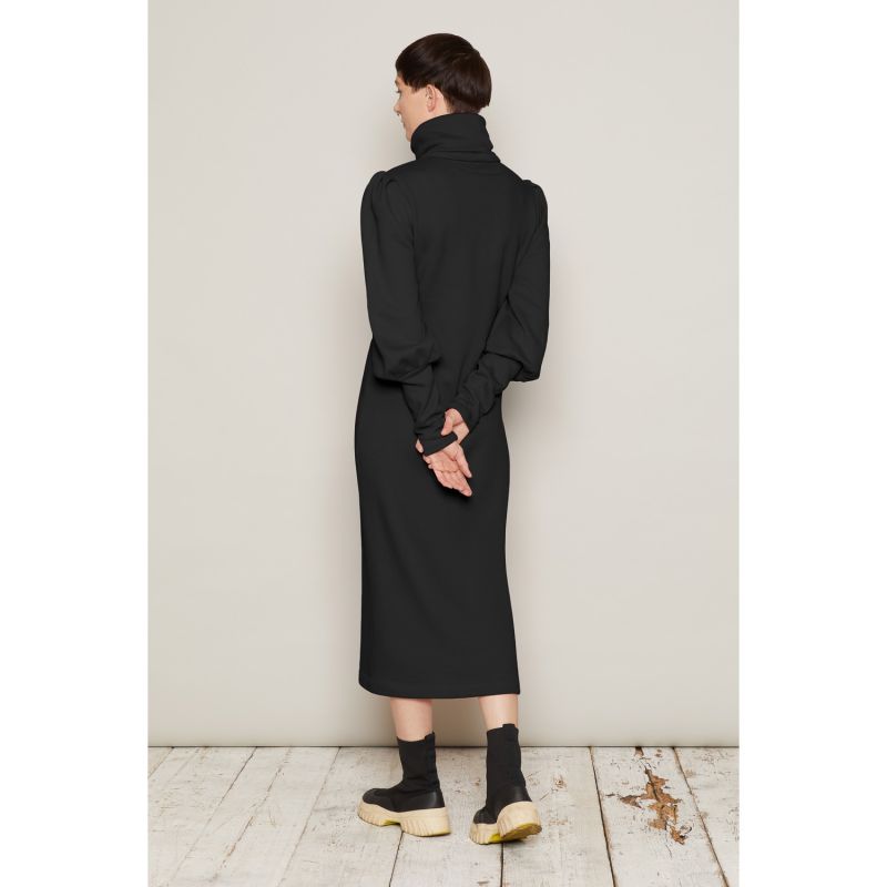 Organic Fleece Turtleneck Brynja Dress Black image