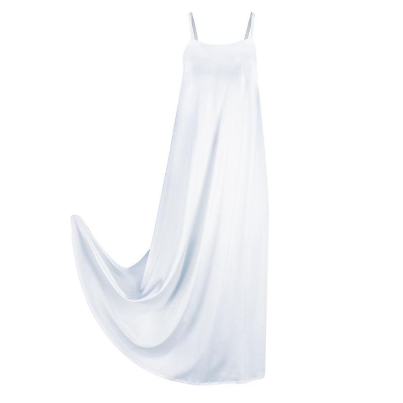 Silk Maxi Dress "Aphrodite" In Milk White image