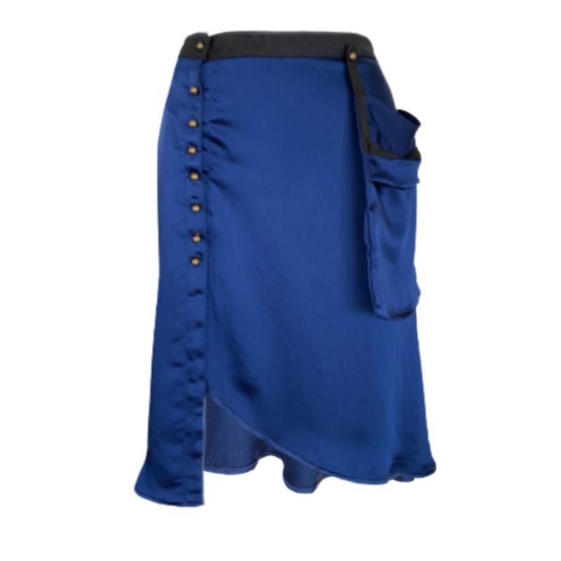 Sabine Button Down Satin Skirt image