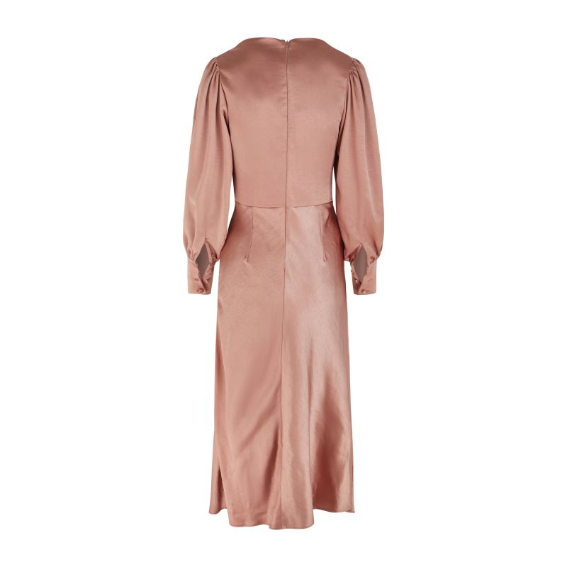 Sadie Blush Pink Cowl Neck Midi Dress image