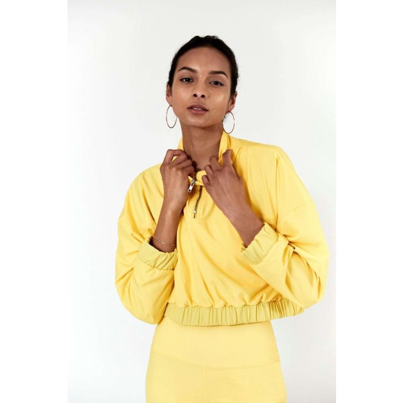 Sadie Cropped Windbreaker -Buttercup image