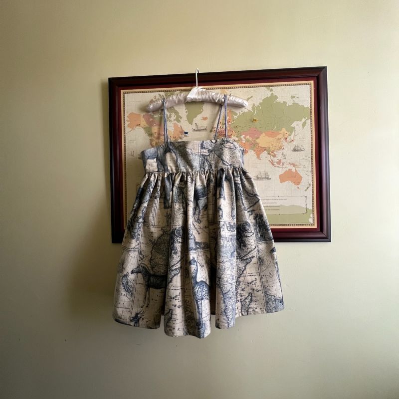 Safari Trot Toile Puff Dress image