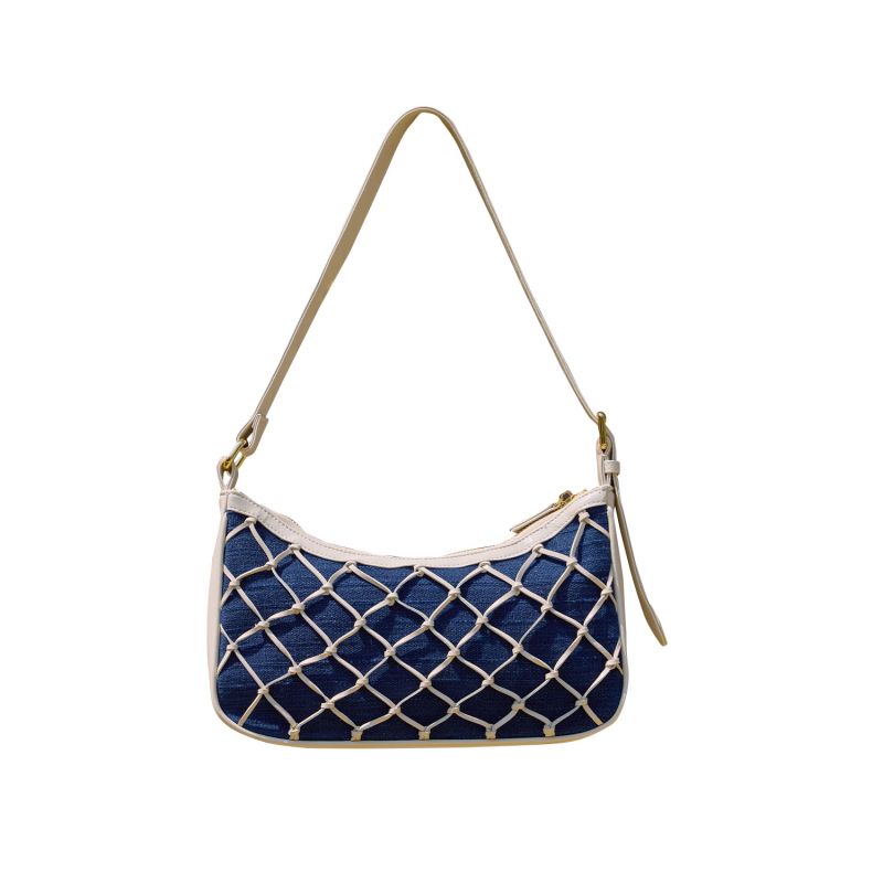 Sai Hand-Knotted Bag In Indigo image