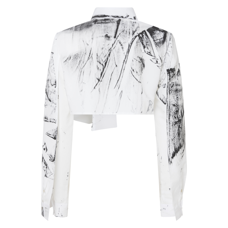 Saint Cropped Shirt: Hand Painted image