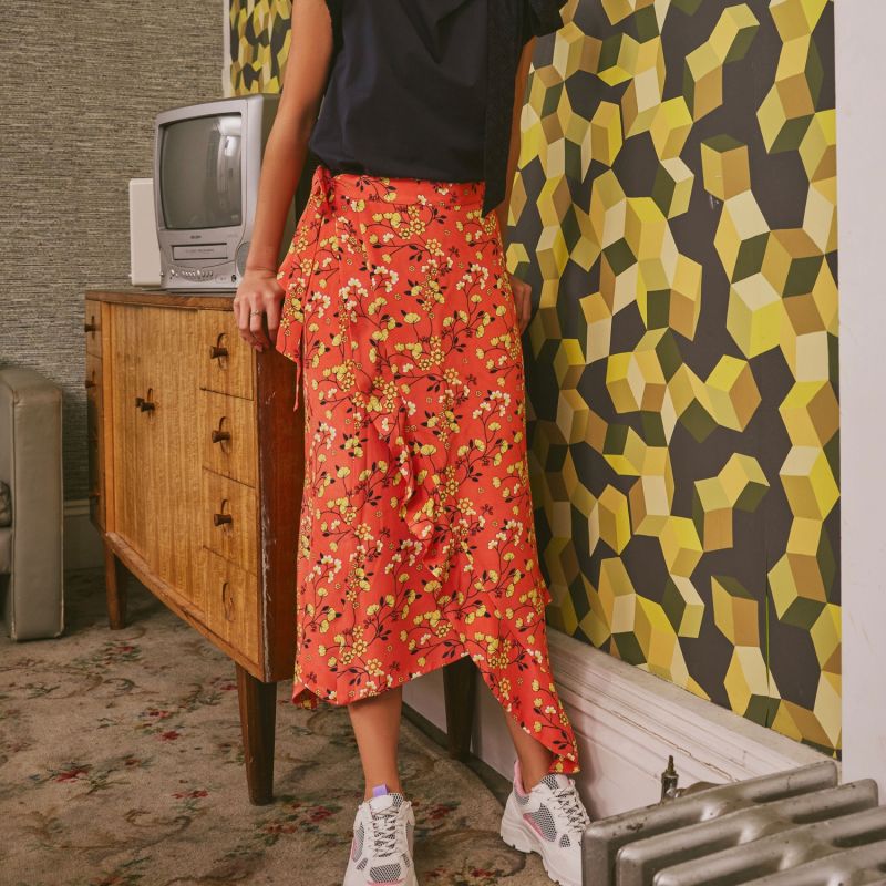 Sakura Wrap Skirt - Multicolour image