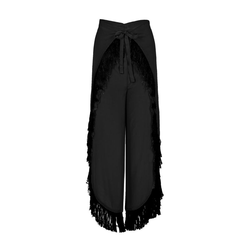 Sante Wrap Pants - Black-Black image