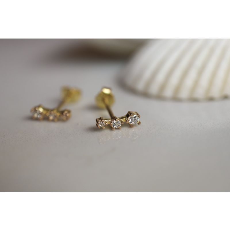 Santiago Stud Earrings - Gold image