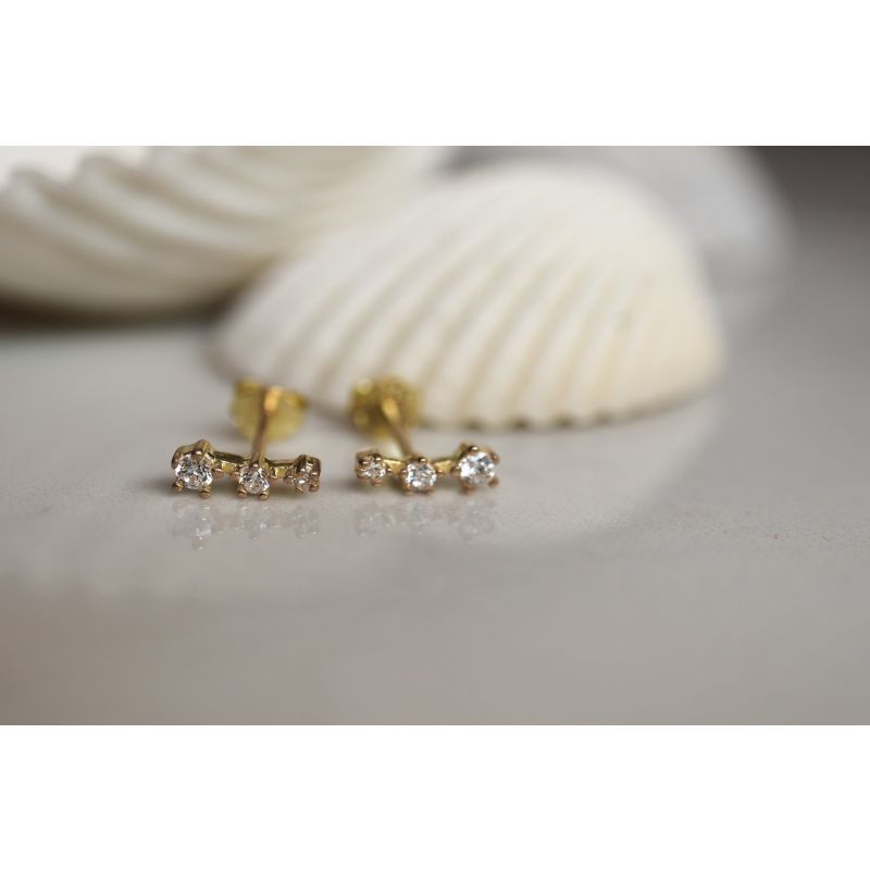 Santiago Stud Earrings - Gold image