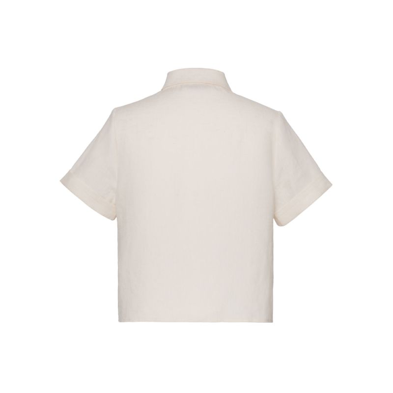 Sarah Linen Shirt - Cream White image