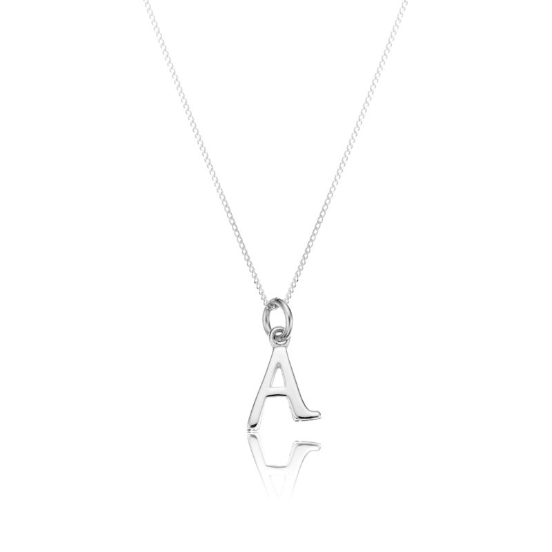 Sterling Silver V Letter Pendant Necklace – A Blissfully Beautiful