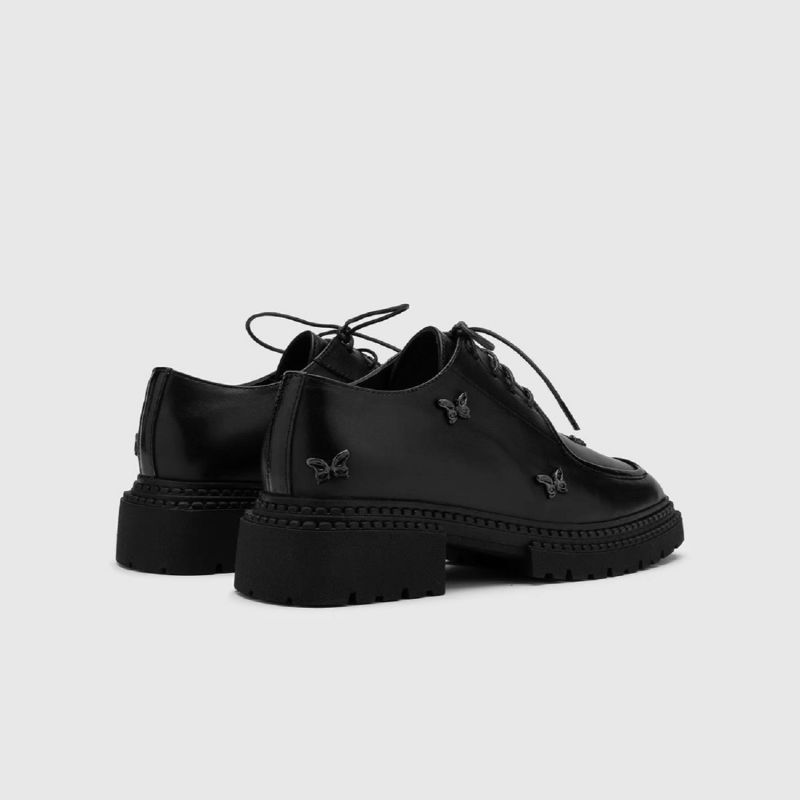 Sassa Black Leather Women's Oxford image