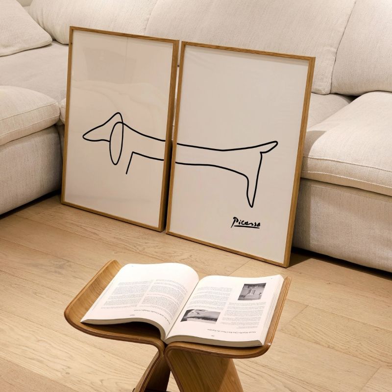 Sausage Dog Set Of 2 Art Prints - A3 image