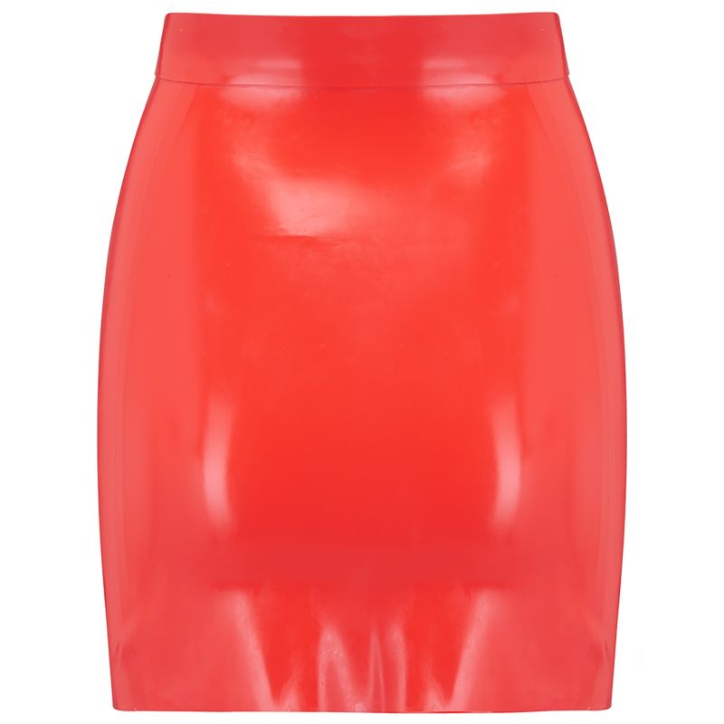 Latex Mini Skirt - Red image