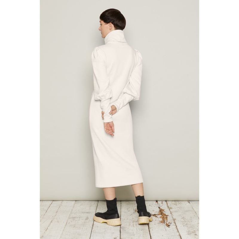 Organic Fleece Turtleneck Brynja Dress White image