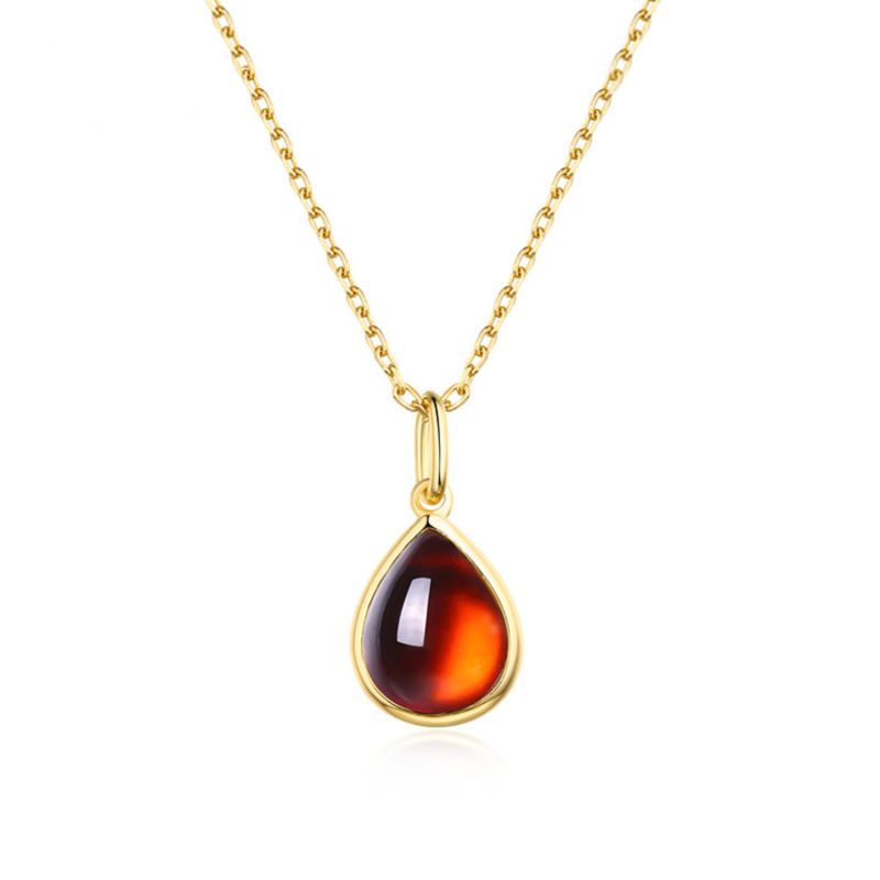 Scarab Gold Vermeil Red Garnet Necklace image