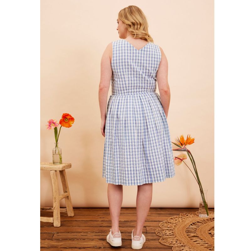 Scarlett India Blue Check Dress Emily and Fin Wolf & Badger