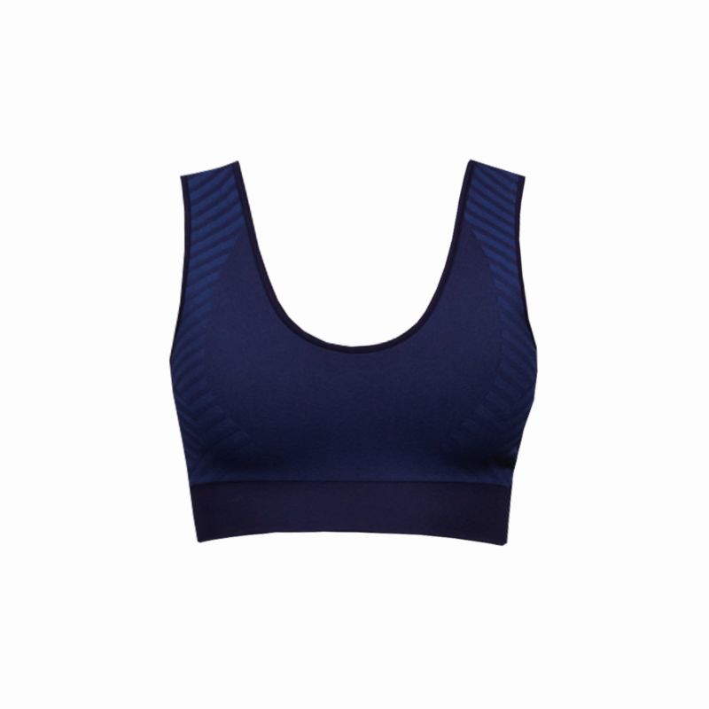 Scoop Neck Sport Bra Midnight Blue image