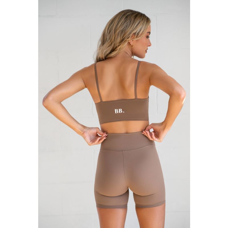 Sculpting Cropped Cami In Tan image