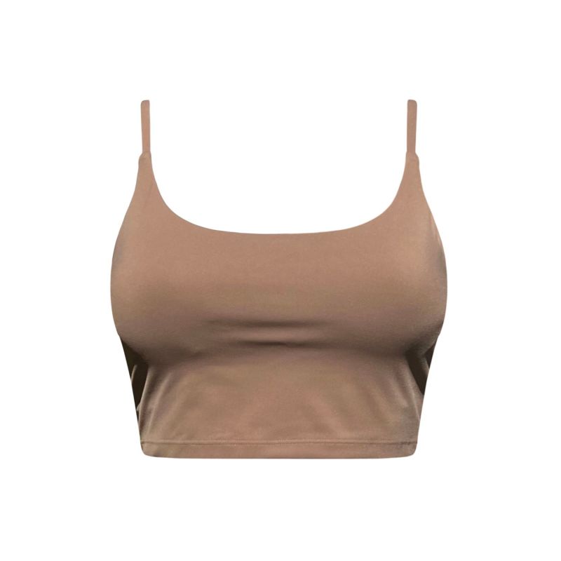 Sculpting Cropped Cami In Tan image