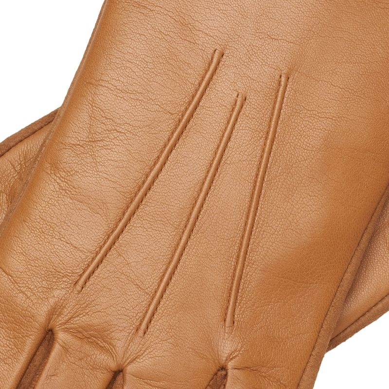 Sassari - Men's Lambnappa Skin Gloves  In Camel image