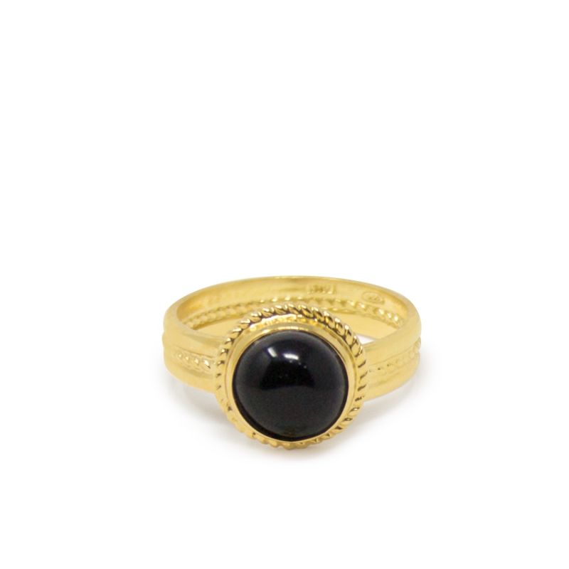 Fascetta Gold-Plated Mini Onyx Ring image
