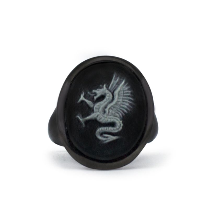 Dragon Cameo Signet Ring image