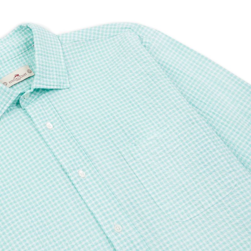 Seersucker Shirt - Gingham Mint image