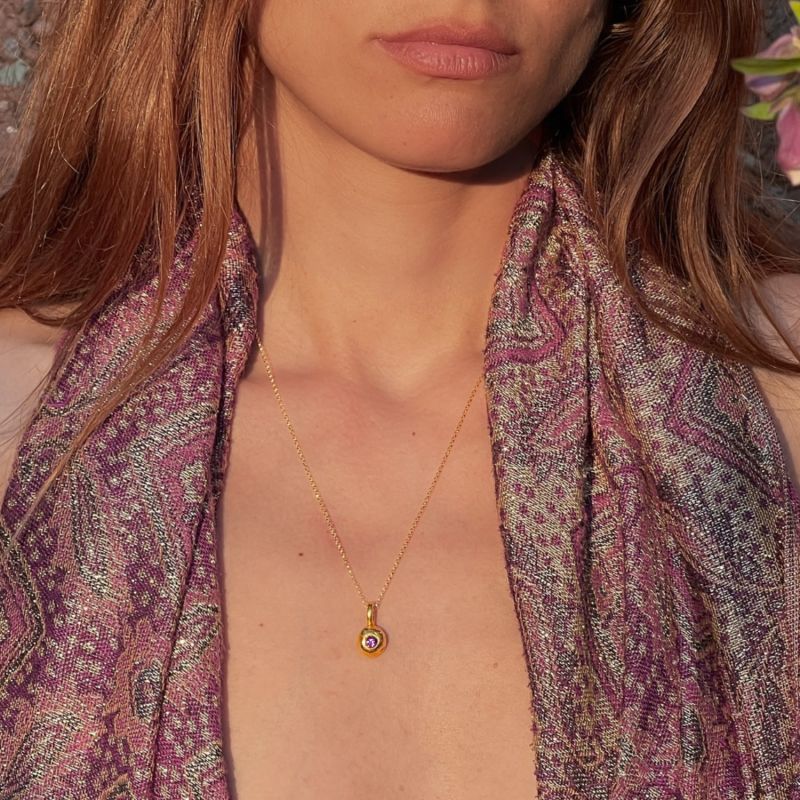 Sentio Amethyst Birthstone Necklace - Aquarius - February image