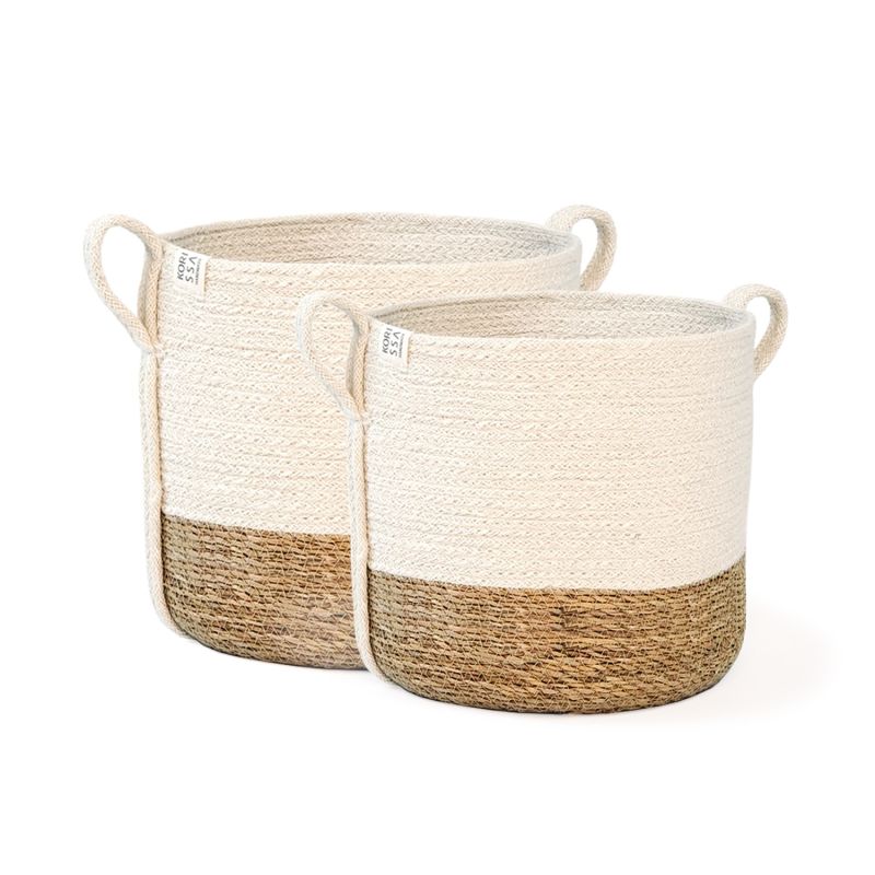 Savar Basket With Side Handle - Set Of 2 image