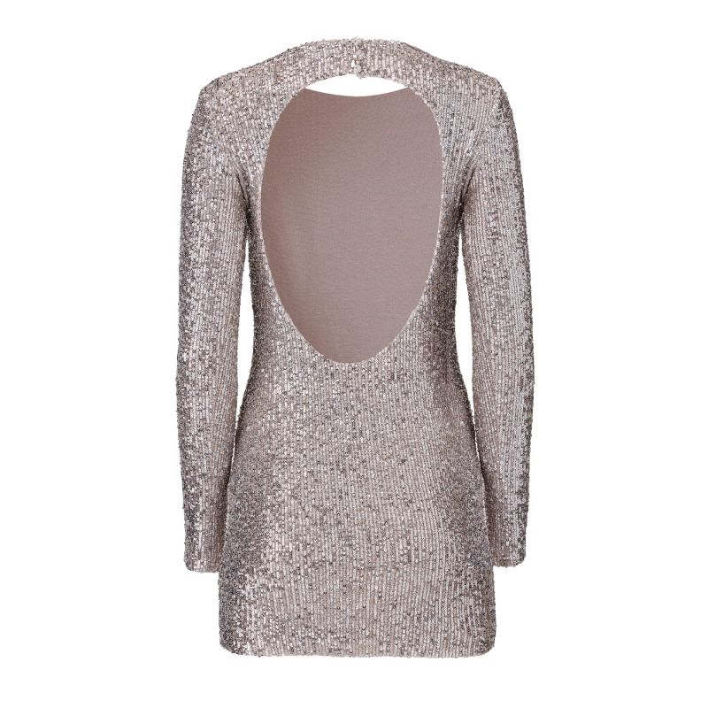 Sequin Mini Dress In Silver image