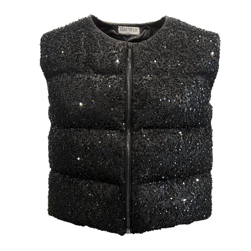 Sequin puffer jacket new arrivals