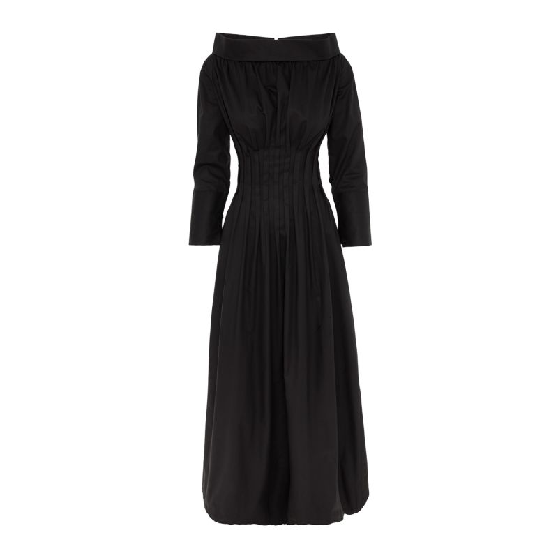 Seya - Organic Cotton Long Dress In Black image