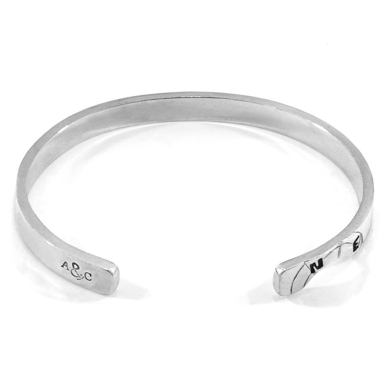 Russell Compass Cutout Wayfarer Silver Bangle image