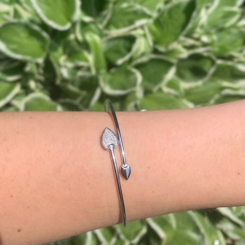 Raindrop Bangle In Sterling Silver image