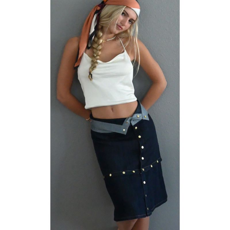 Gia Multi-Length Denim Skirt image