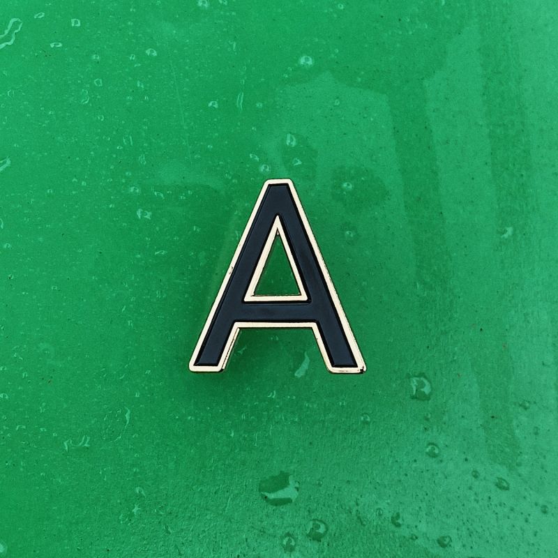 Enamel Letter A Pin image