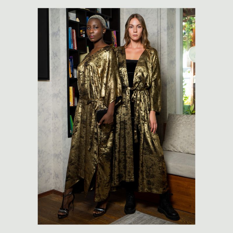 Sequin maxi cheap kimono