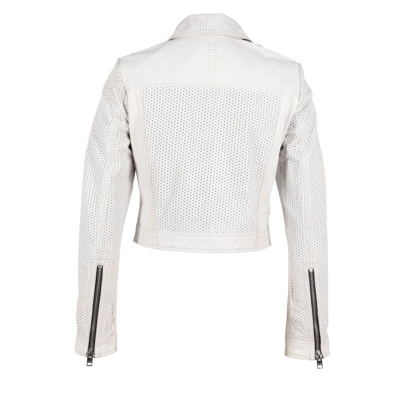 Shala Rf Leather Jacket, White image