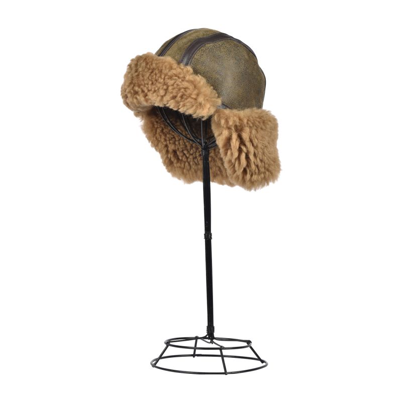 Sheepskin Trapper Hat Antique Brown | Aviator By Owen Barry image